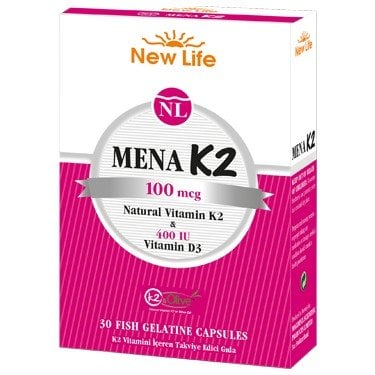 NewLife - Mena K2 D3 30 Kapsül 7640128141181 | Fiyatı Özellikleri ve Faydaları